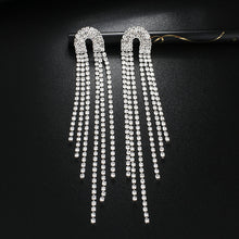 Load image into Gallery viewer, Rhinestone earrings Tassel Drop Earring For Women Luxury Jewelry Long Dangle Earing 2019 Party fashion accessories E619