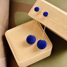 Load image into Gallery viewer, Cute Double Faux Fur Ball Dangle Drop Earrings for Women Red Black Long Oorbellen Pom Pom Pendant Earing Fashion Jewelry